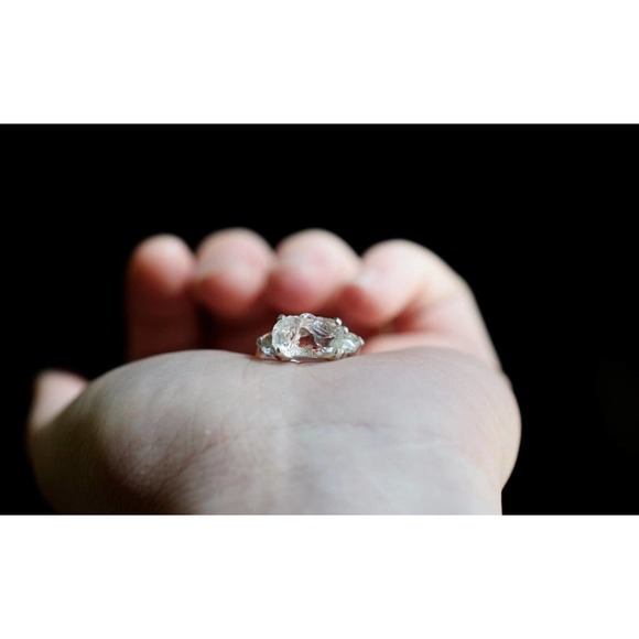 Alternative engagement rings, raw stone rings, size 5 6 7 8 9 10 11 - Picture 7 of 8